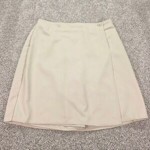 Field Gear Golf Womens Beige Wrap Front Skort Size 10‎ Tan Polyester Twill Mini
